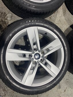 Alu SEAT 5x112 + pneu Goodyear 205/55R17. - 4
