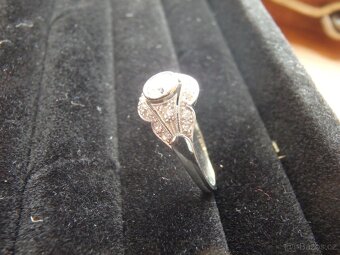 Diamantový Art-Deco zlatý 14K prsten 0,68 ct. - 4
