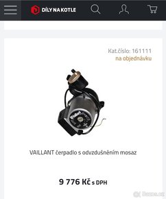 VAILLANT čerpadlo s odvzdušněním mosaz nové - 4