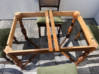 Jídelní souprava stůl a 4 židle Lübke - výplet Thonet - 4