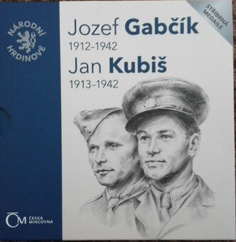 Stříbrná medaile Jozef Gabčík a Jan Kubiš proof - 4