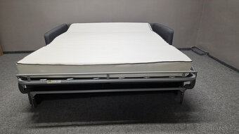 Nový rozkládací gauč s postelí šedá látka - 4