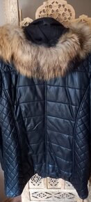 Kara zimní kožený kabát - Kara dámská kožená bunda - 4