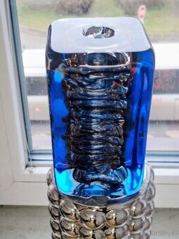 Váza Hutní sklo-František Vízner Škrdlovice vzor 6860/18 - 4