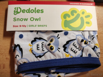 3x dívčí kalhotky DEDOLES 9-10 let SNOW OWLS, PENGUINS - 4
