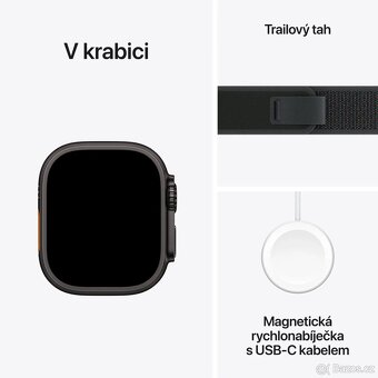 Apple Watch Ultra 2 49mm Černý titan s černým trailovým tahe - 4