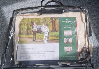 Jezdecká deka/síťovka Horseware Amigo Flyrider chalk/navy - 4