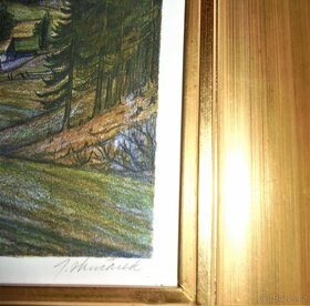 Jan Hrnčárek-litografie 81/200, malíř z Valašska (1918-2009) - 4