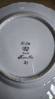 Postříbřená porcelánová čajová souprava Dekos Bavaria - 4