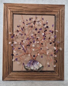 🌳 Strom života a štěstí v obrazu – Jabloň hojnosti -Ametyst - 4