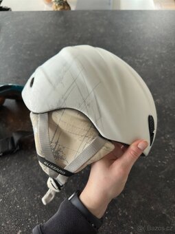 Helma Blizzard Stroke white/silver matt + brýle dětské - 4