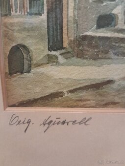 Starý akvarel, signováno T.Brettner - 4