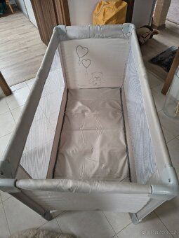 Cestovní dětská postýlka-šedá - 4