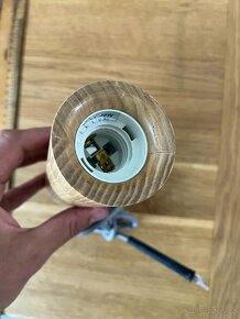 Dubové stropní závěsné svítidlo lustr E27 PC 1 tis - 4