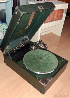 Funkční zachovalý pružinový gramofon Columbia Grafonola - 4