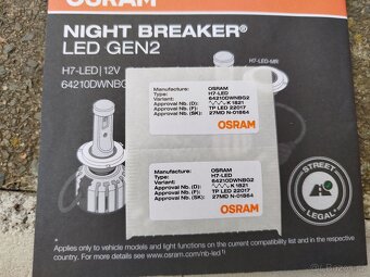 Osram H7 LED 2 generace legální 6000k sada - 4
