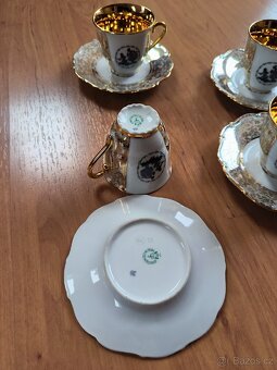 retro hrnek, kávová souprava, set - 4