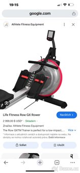 Life Fitness Row GX Trainer - vodní veslo - 4