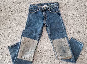 Dívčí značkové plátěné kalhoty, džíny vel. 122 - 4