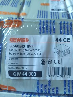 Rozbocovaci krabice IP44 Gewiss 80x80x40 - 4