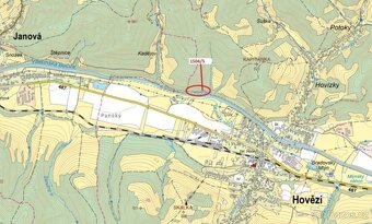 Prodej lesa u cyklostezky Bečva k.ú. Hovězí 2596m² - 4