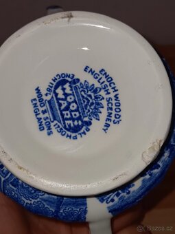 Cukřenka anglický modrobílý porcelán - 4
