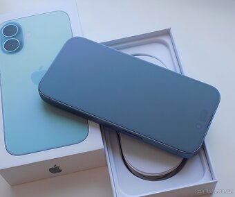 iPhone 16 Teal BATERIE 100% TOP - 4