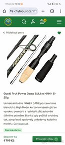 Prut Gunki power game 2.4m 5-25gr. - 4