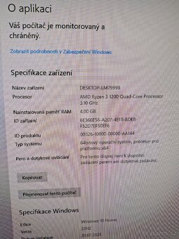 Starší herní počítač Ryzen 3 1200, 4gb, RX550 - 4