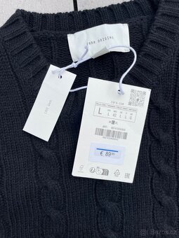 Zara Wool Knit Sweater Black (L) - 4