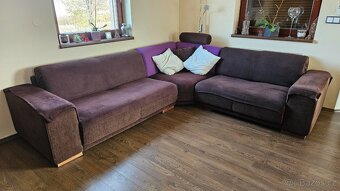 Slušná velká  sedací souprava. - 4