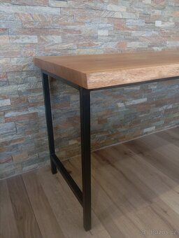 Pracovní/kancelářský stůl  - dub/kov - 4