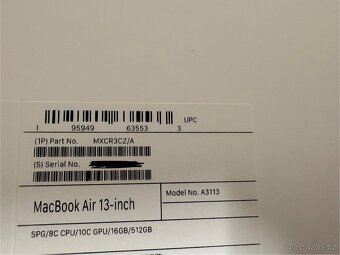 Novy nerozbaleny MacBook Air 13,6 / M3 / CZ / 16 GB / 512 GB - 4