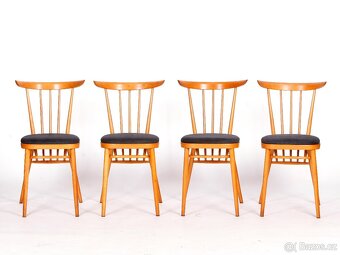 Designové retro židle TATRA po přečalounění, 4 kusy. - 4