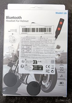 Bezdrátový headset L6 do přilby - NOVÉ - 4