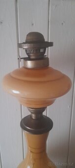 100 LETÁ STAROŽITNÁ BRONZOVO SKLENĚNÁ LAMPA NAPOLEON BONAPAR - 4