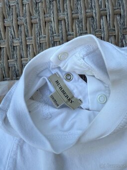 Burberry triko dětské,12m,80cm,bílé,luxusní,Praha - 4