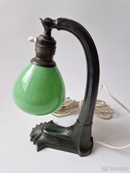 Starožitná zdobená secesní stolní lampička lampa - 4