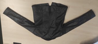 Černá koženková bunda vel.22 - 4