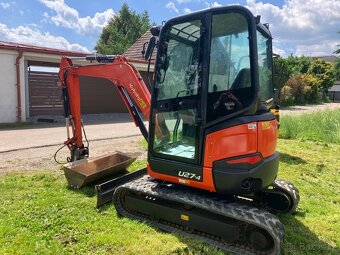 Prodám minibagr Kubota U27 s nulovým přesahem zádě - 4