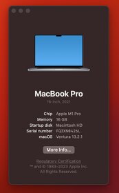 MacBook - Apple M1 PRO, 16,2, RAM 16GB, SSD 1000GB - 4