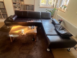 Krásná kožená sedačka W.Shillig - Německo - 4