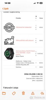 Samsung Galaxy Watch6 Classic 47mm, Černé použitý - 4
