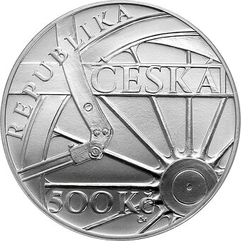 500 Kč 2021 Parní lokomotiva Škoda 498 Albatros PROOF+BK - 4