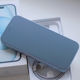 iPhone 15 Blue BATERIE 100% TOP - 4