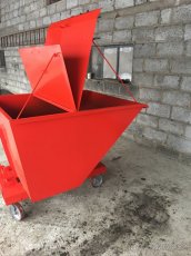 Odpadkový kontejner, kolébka, násypka, 1 m3 kontejner - 4