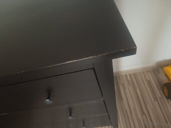Komoda Hemnes černohnědé mořidlo 108x96 cm - 4