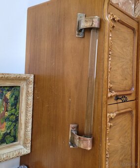 Robustní dveřní madlo Art Deco / vintage klika - 4