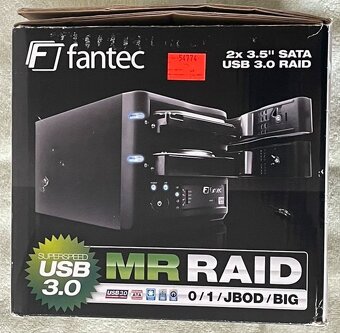 HDD externí box pro 2x 3,5´ SATA přes USB 3,0 - 4