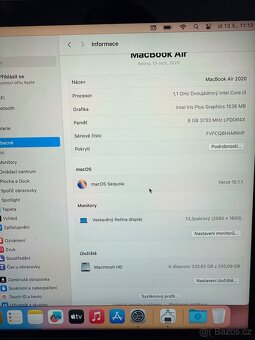 APPLE MACBOOK AIR 13” 2020 i3/256GB/8GB/BATERIE 100% - 4